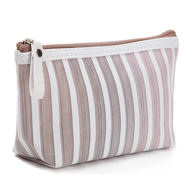 Leather Pouch Medium Travel Makeup Bag for Cosmetic Pouch Travel Organizer Toiletry Clutch Thread PU Zipper Pouch Customized