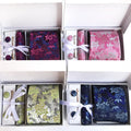 New Paisley Floral Ties for Mens Tie Set With Hankies Cuff Link Mens Ties Silk Box Set