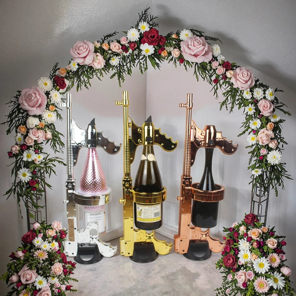 VIP Night Club Lounge Bar Silver Gold Rose Rechargeable LED Wine Bottle Gun Sprayer for Festival Wedding Parties MegaBDM