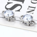 Hot Sale Stainless Steel Charms 2 Holes Silver Color Zircon Circular Connect Pendants Jewelry Findings & Components