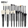 BEILI Professional Cosmetics Make up Brushes 24pcs Soft Hair Luxury Makeup Brush Set with logo Wholesale