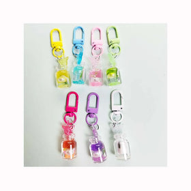 Resin Milk Tea Cup Keychain Simulation Food Mini Bottle Charms Pendant for DIY Jewelry Craft Keyring Easter Gifts
