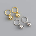 High Quality Cute Design 925 Sterling Silver 8mm Ball Pendant Drop Earrings Girl Women