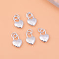Unique Smooth 925 Sterling Silver Love Heart Shape Lock Pendant Couple Charm for Jewelry Making Supplies Wholesale