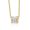 New High-end Design Fashion Party Gold-plated Sterling Silver S925 Full Inlaid Zircon Small Waist Necklace Women's Necklace