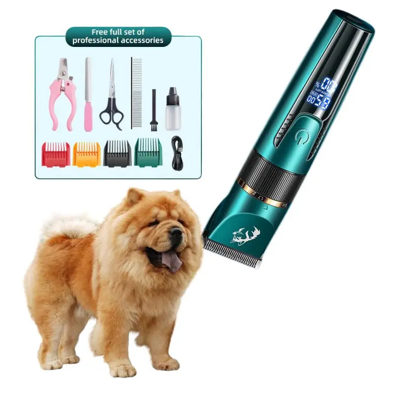 Best Professional Dog Grooming Kit Plastic Tools for Clean & Happy Pet Rechargeable Power Source