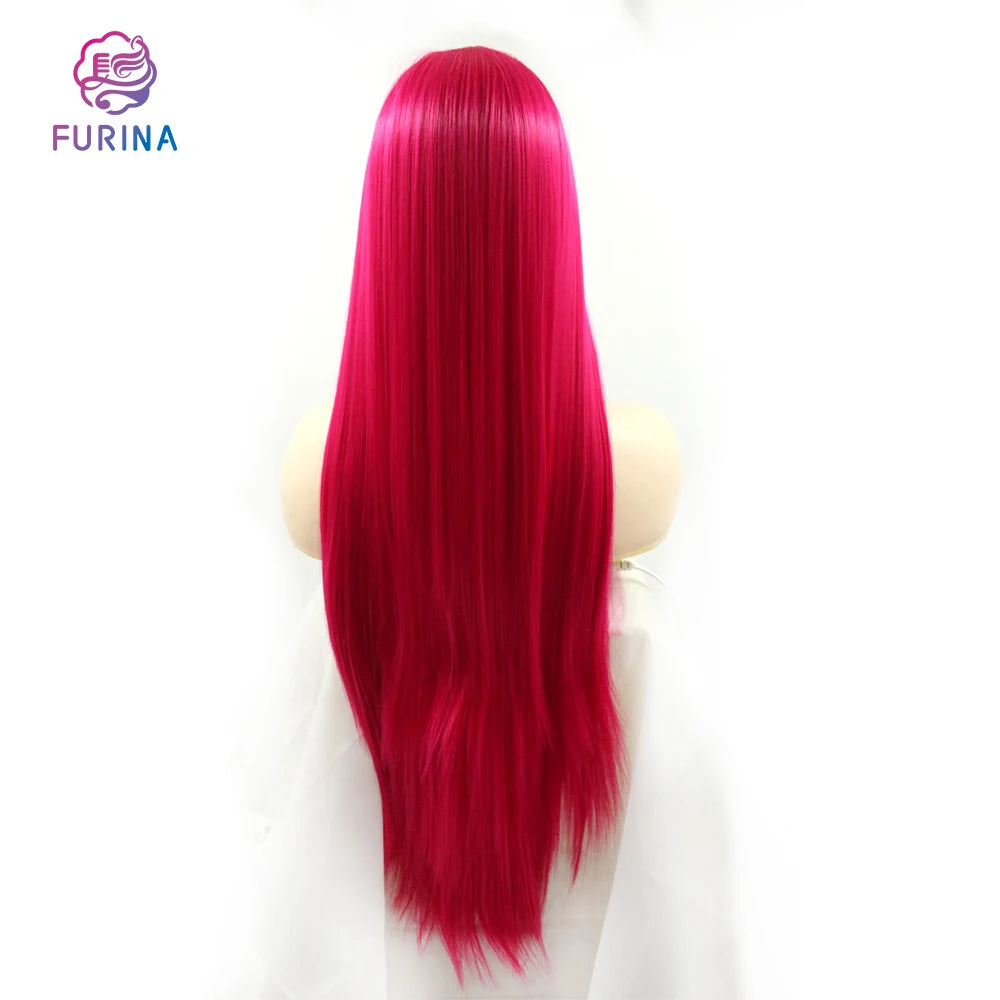 Popular USA Style Japanese pink Cosplay Wigs Wholesale Lace Synthetic Lace Frontal Wigs for Women