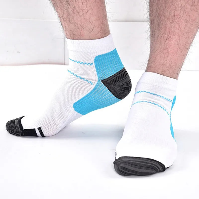Ankle Striped Running Socks for Men and Women-Outdoor Cycling & Basketball Fitness Socks Breathable Nylon Anti-Slip