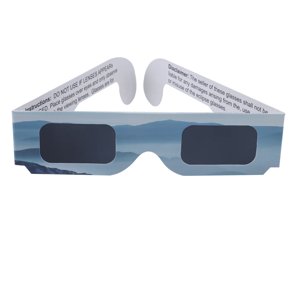 Custom Order Bespoke Full Printing Wholesale Paper CE ISO Certified Solar Eclipse Glasses