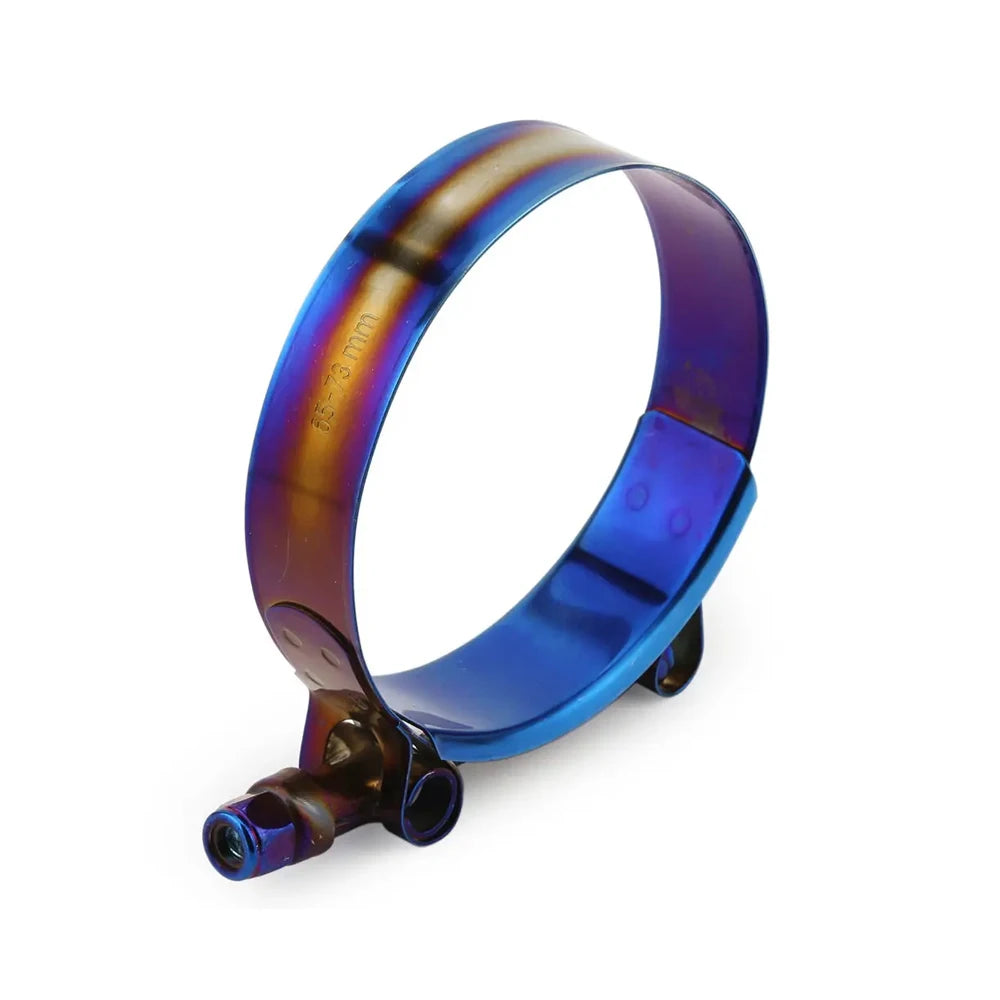 Custom Universal Blue Bolt Auto Hose Clamp Black Gold Color Stainless Steel T-Bolt Pipe Clamps Universal Clamps
