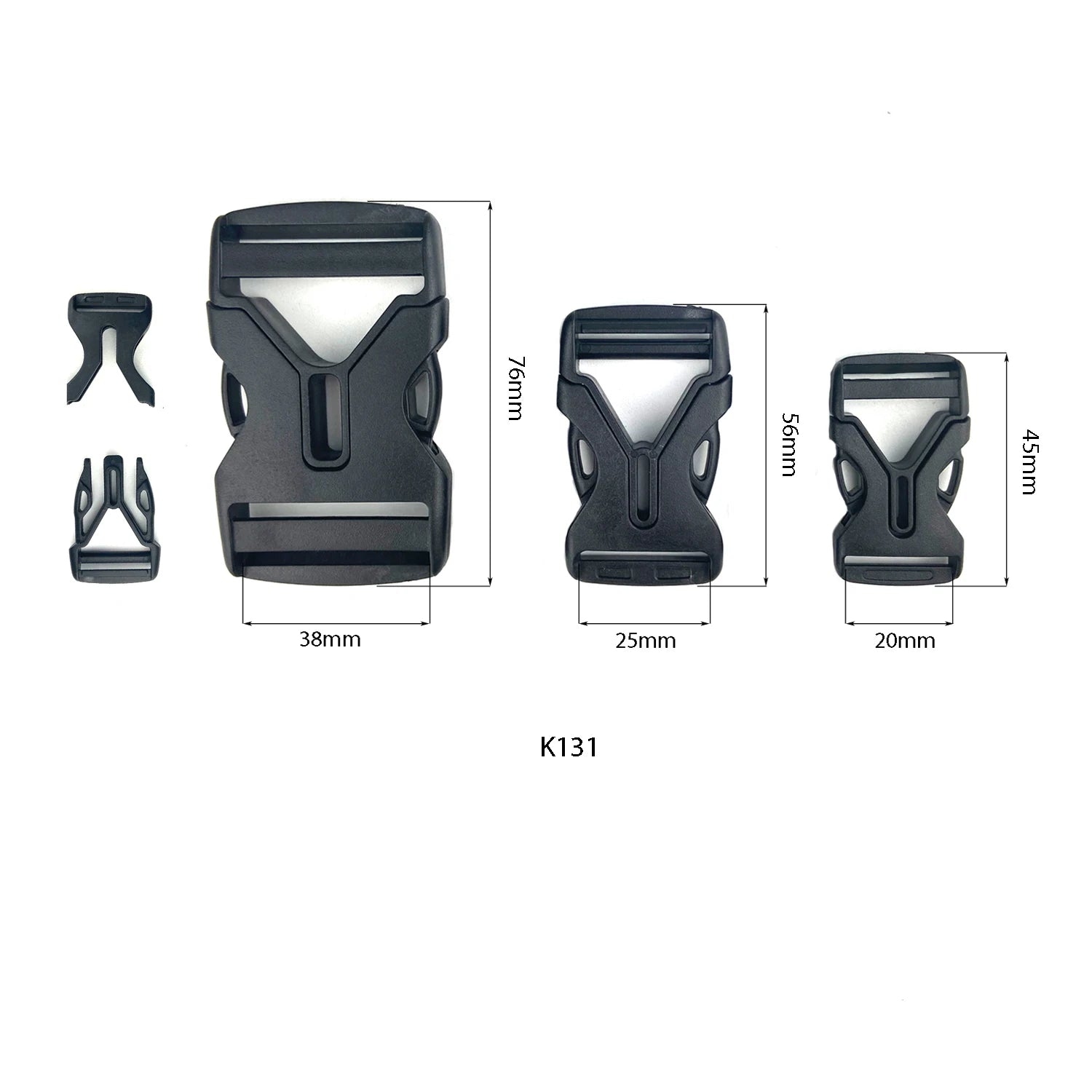 Interlocking Buckle Luggage Strap Buckles Clasp Quick Side Release Buckle POM Plastic Adjustable Eco-friendly Customized Color