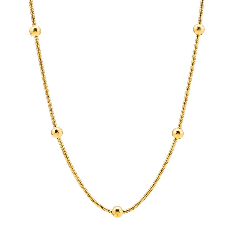 18k Real Gold Plated Stainless Steel Choker Necklace Women