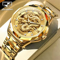 JSDUN 8840 OEM Wholesale Sport Stainless Steel Men Watch Luxury Automatic Watches Mens  Flywheel Design  Mechanical Watch