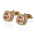 Classical Champagne Crystal Rhinestone Cuff Links French Style Shirts Golden Cufflinks