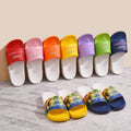 Hot Sale PVC Women's Shower for Slippers Kid's Non-Slip Quick Drying Two-Color Bathroom Sandals Custom Logo for Beach
