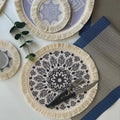 Light Luxury Bohemian Style Woven Cotton Placemats Multi Kinds Fabric Tassel Insulation Mat Anti-hot Pot Mat Home Decoration Mat