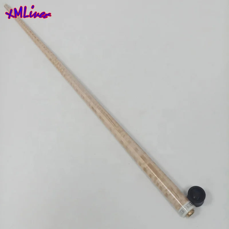 Xmlivet Korea Style 12mm Carom Cue Shaft 12pcs Tiger Maple Laminated Wood Cue Shaft with Carbon Tube Inside+metal Inlay Ring