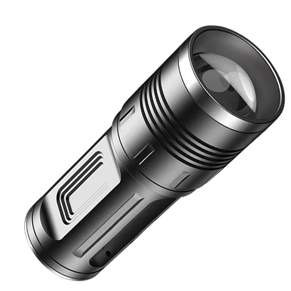 Helius High Power 30W LED Long Range Telescopic Focused Powerful Type-C Rechargeable Output Tactical Flashlight