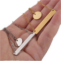 Fashion Jewelry 18K Gold Plated Stainless Steel Layered Necklace Two Layer Necklace for Women