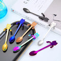 Erade SUS 304 18/8 Stainless Steel Eco-Friendly Cat Cartoon Design Long Handle Mixing & Hanging Coffee Spoon