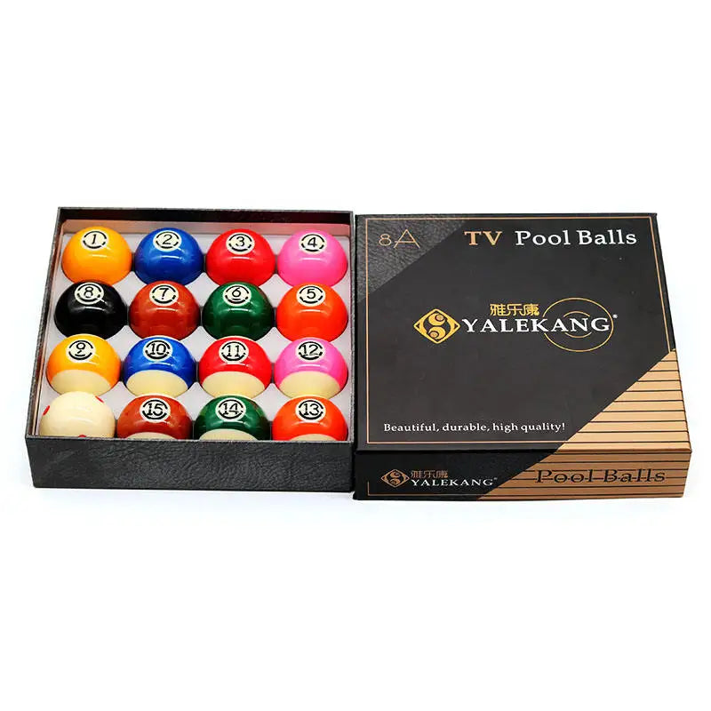 Wholesale Price YALEKANG 57.2mm TV Pool Balls 8A Billiard Ball 16PCS Per Set