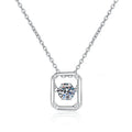 Light Luxury 925 Sterling Silver Necklace with Collar Chain and Flash Lock 0.3 Carat Moissanite Women's Necklace