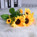Hot Sale 13 Heads Silk Sunflower Home Decoration Flower Artificial Sun Flower
