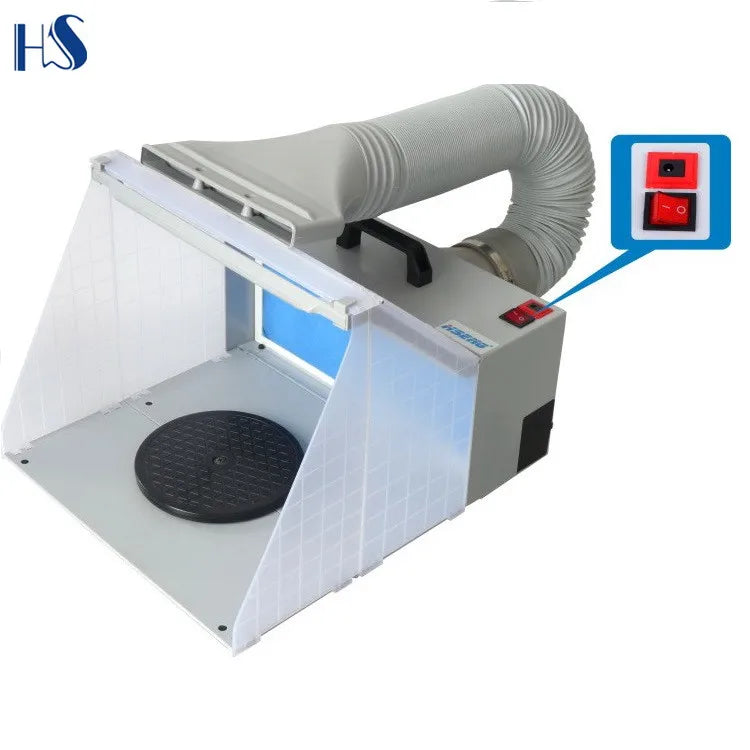 Portable Hobby Airbrush Spray Booth with LED Lighting for Painting All Art Cake Craft Hobby Nails T-shirts & More
