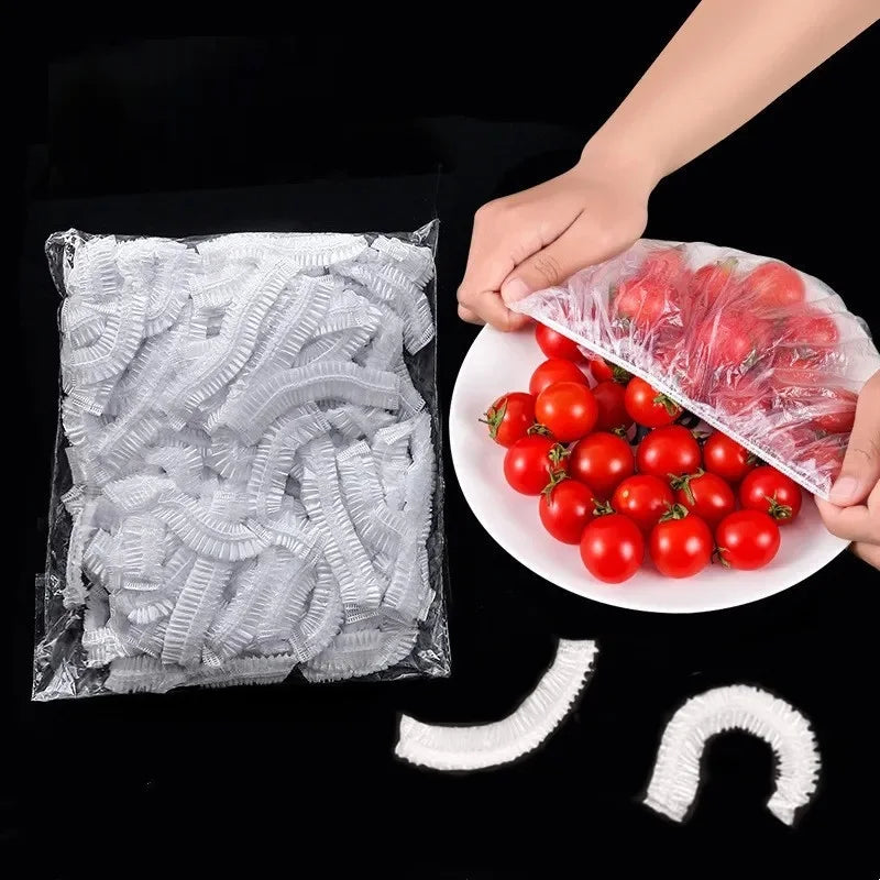 Couvercle Alimentaire Jetable Saquinho Para Alimentos Proteger Disposable PE Transparent Stretch Film Food Protector Bowl Cover