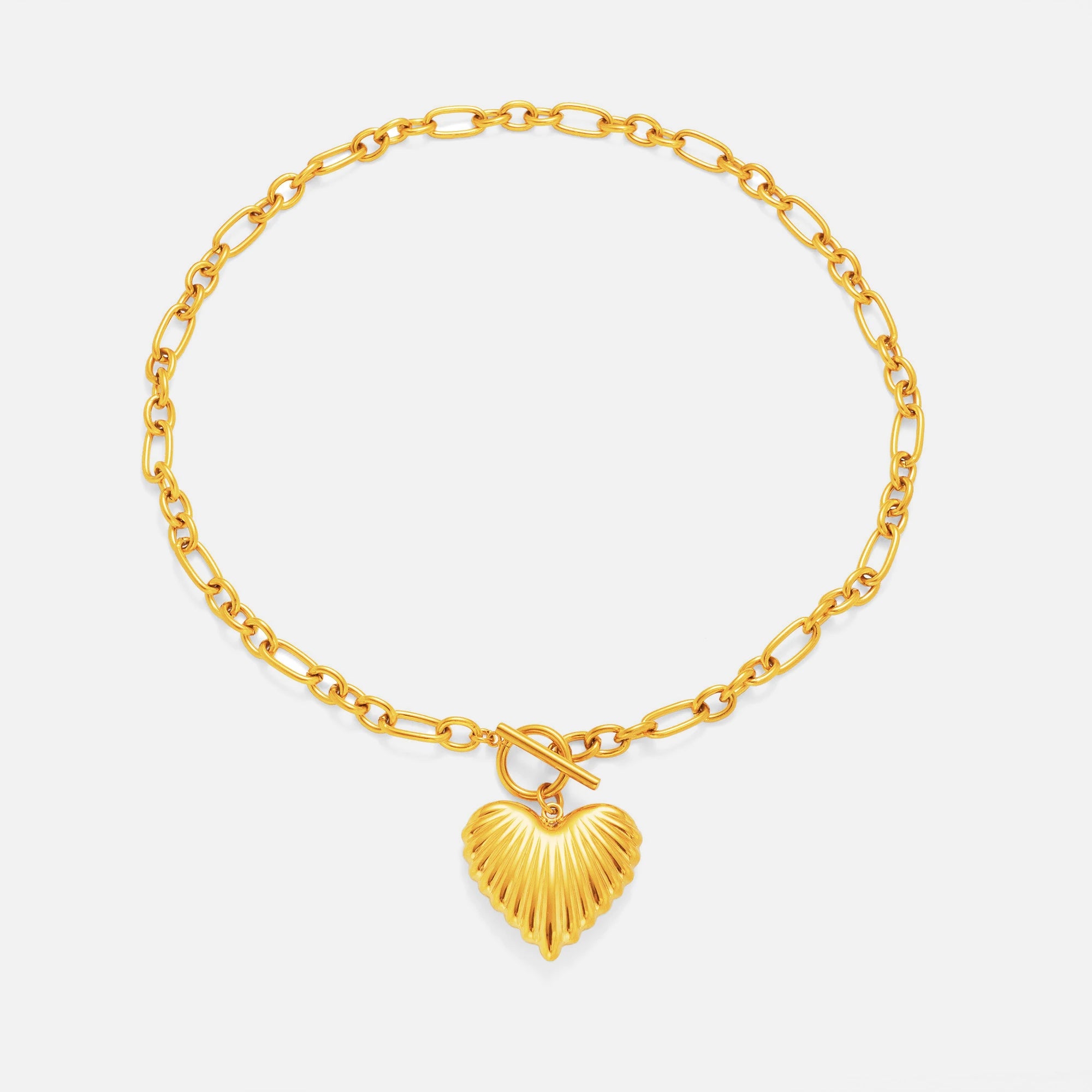 2024 Dazan New Winter Ins 18k Gold Plated PVD Stainless Steel Vintage Chunky Roman OT Love Necklace Girlfriend Skirt Jewelry