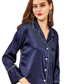 Fung 6001 Manufacture Hight Quality Custom Brand Promise Pajamas Sleepwear Wholesale Winter Fall Pajama Sets for Women Silk