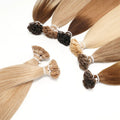 Bellecode Double Drawn 100% Virgin Remy Brazilian Human Hair Keratin Flat Tip Keratin Bond Pre-Bonded Hair Extensions 14''-26''