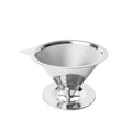 Portable Stainless Steel 600ml American Style Coffee Filter Pour Funnel Reusable Metal Mesh Basket Drip Tea Brew Kitchen