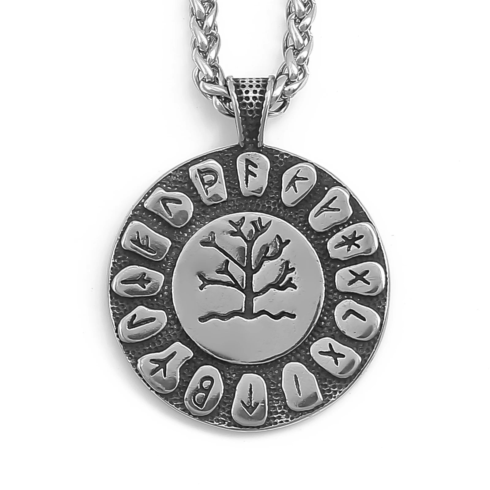 Viking Souvenir Stainless Steel Viking Necklace Norse Myth Yggdrassil Tree of Life Necklace Viking Jewelry