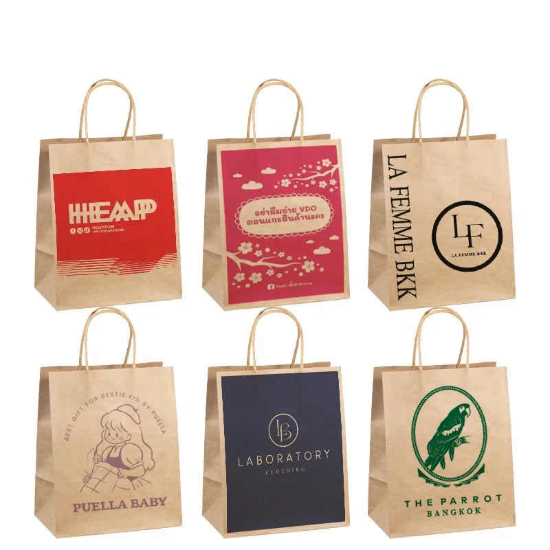Premium Quality Kraft Paper Gift Tote Bag for Wrapping and Printing for Gift Giving and Brand Promotion