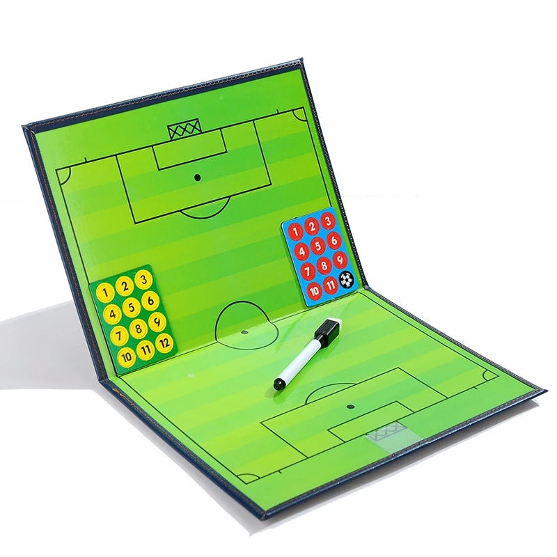 Custom Magnetic Football Coach Board PVC Folding Display Board Soccer Coach Tactic Board Navy 44x32cm Easy to Wipe