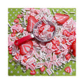 New Popular Rectangle Strawberry Cake Banana Polymer Clay Slice Sprinkle Miniature Dessert Slime Fillers for Holiday Party Decor