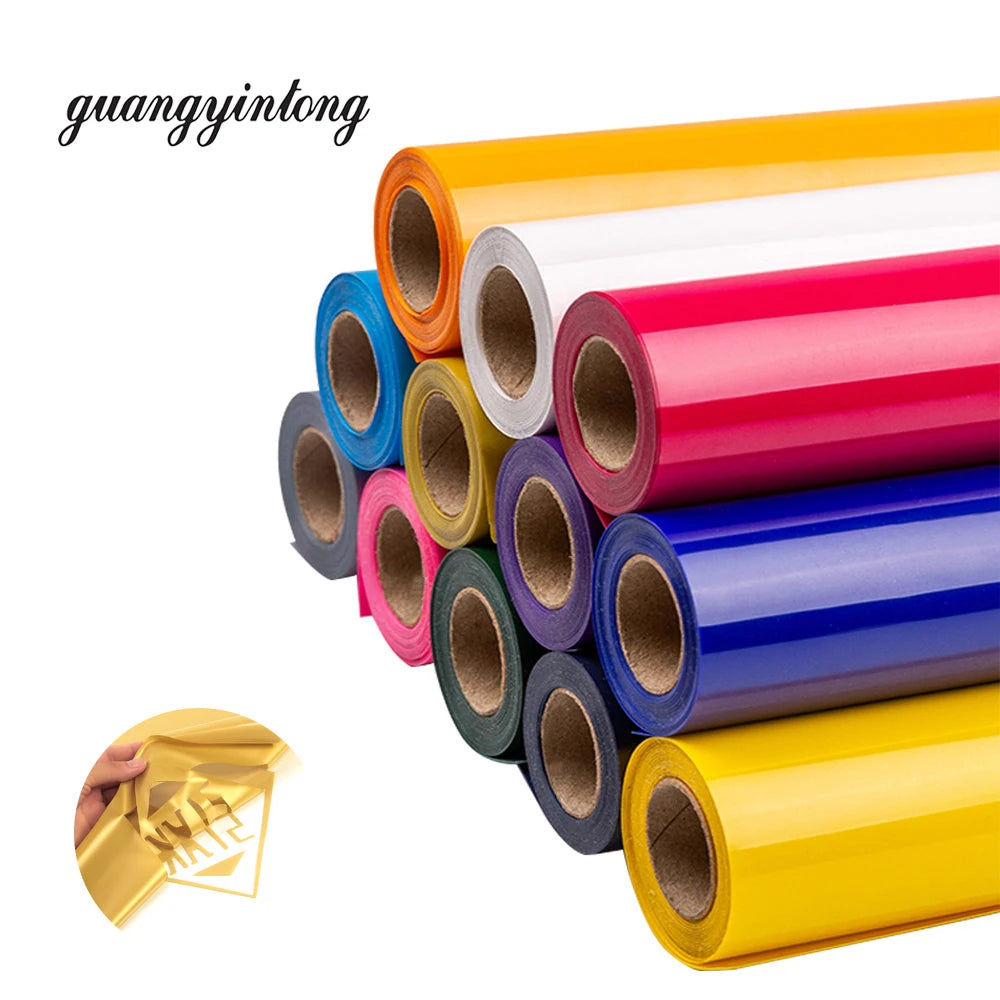 Guangyintong Heat Press Iron on Transfer Vinyl Pu Flex Htv Vinyl Transfer Film Vinilo Textil Htv Heat Transfer Vinyl for Cloth