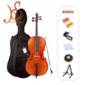 With Black Padded Soft Gig Bag Rosin Wholesale Good Quality Solid Spruce Wood Varnish Full Size 4/4 Cello 4/4 3/4 1/2 1/4 CN;JIA