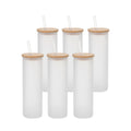 20oz Tumblers Cups Glass Cup With Bamboo Lid Bulk Soda Beer Can Shaped Custom Sublimation Glass Cups Mugs