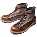 Stylish Men's Genuine Leather Motorcycle Chukka Boots Top Grade Comfortable Durable Lace-Up Closure Ankle Height for Winter