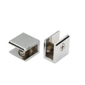 EVERSTRONG Bevel Small Bathroom Glass Clamp J82-0 Degree Zinc Alloy Chrome Finish Bracket for Glass Shelf Single Hole Bottom