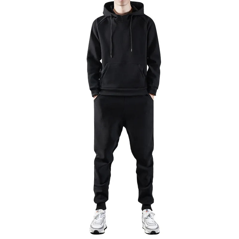 Wholesale Sport Fashion 2 Piece Set Men Sweatpants and Hoodie Set