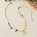 Yuyun Bohemian Beaded Healing Raw Handmade Choker Necklace for Woman Natural Stone Crystal Jewelry Choker Necklace of Stones