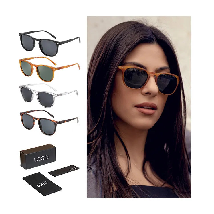 Custom Black Square Uv400 Polarized Retro Classic Shades Vintage Sunglasses