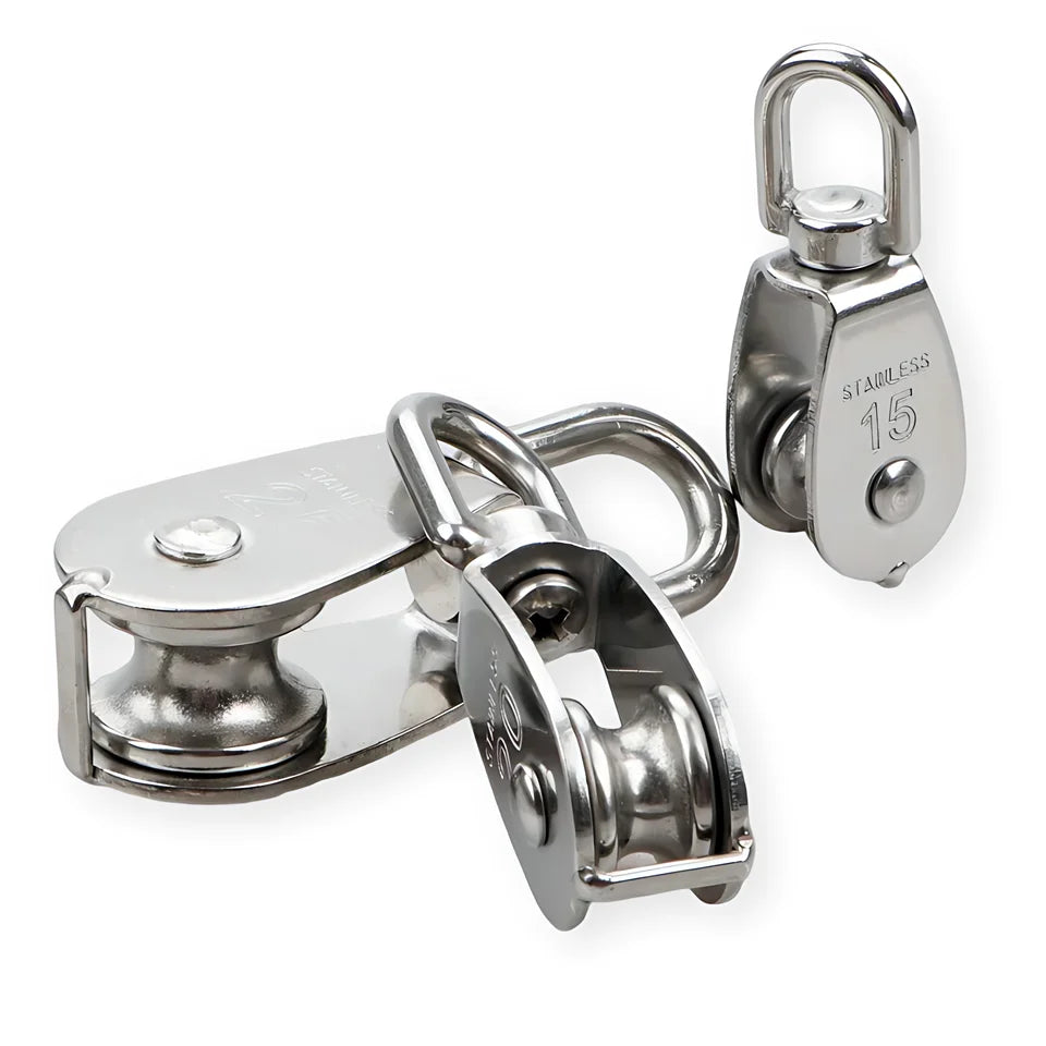 Stainless Steel 304 316 Single Rotating Eye Pulley for Wire Rope