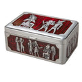 Metal Crafts Jewelry Packaging Box Wholesale Metal Retro Relief Pattern Creative Jewelry Storage Box Ring Necklace Earring Box