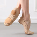 E2512 Elastic Canvas Leather Ballet Dance Shoes Split Sole Professional Dancing Slippers Women Girls Performance Practice