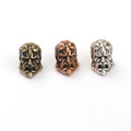 Vintage Style Skull-Shaped Copper Alloy Spacer Bead Charm for Survival Bracelet DIY Jewelry Making