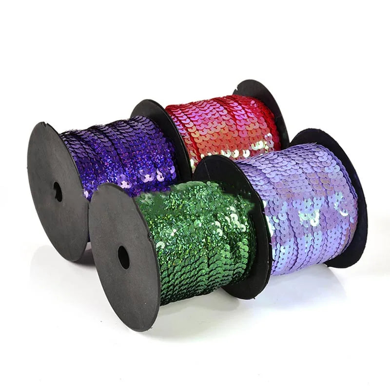6mm 100y Diy Garment Bag Accessories Sequins Glitter Craft Decorative Christmas Costume Dress Confetti Shiny PVC Cord Sequins